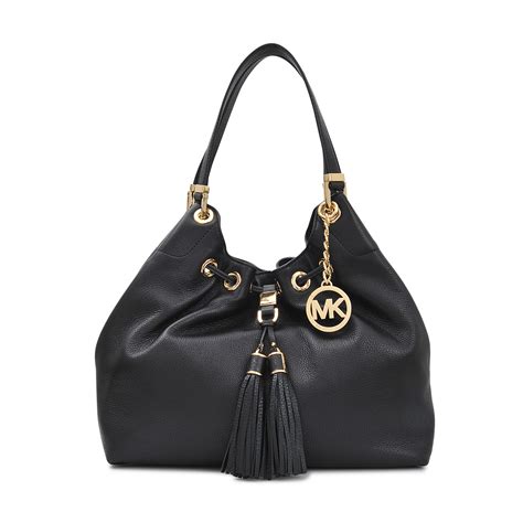 Michael Kors Marina Lg. Drawstring Shoulder Bag Black Floral